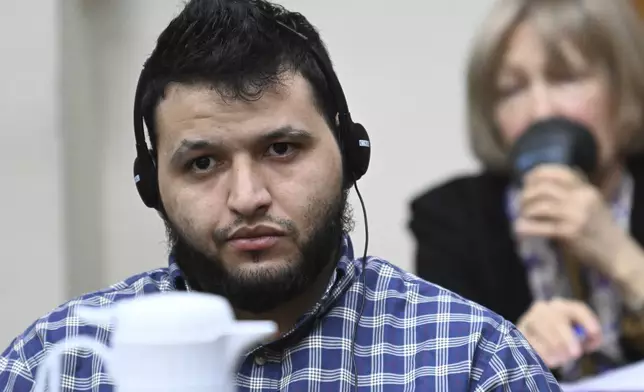 Jose Ibarra, accused of killing a Georgia nursing student earlier this year, listens through an interpreter during his trial at Athens-Clarke County Superior Court, Friday, Nov. 15, 2024, in Athens, Ga. (Hyosub Shin/Atlanta Journal-Constitution via AP, Pool)