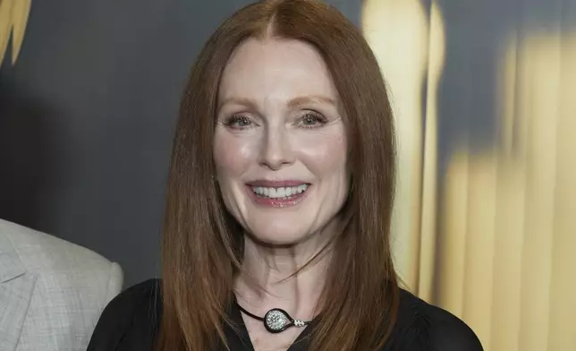 Julianne Moore arrives at the 15th Governors Awards on Sunday, Nov. 17, 2024, at The Ray Dolby Ballroom in Los Angeles. (Photo by Jordan Strauss/Invision/AP)