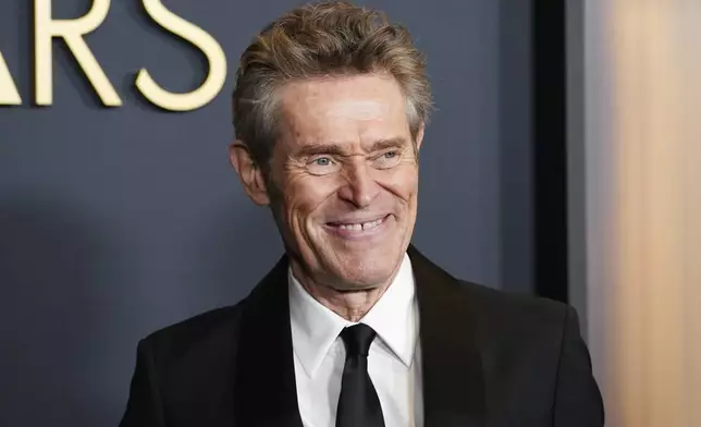 Willem Dafoe arrives at the 15th Governors Awards on Sunday, Nov. 17, 2024, at The Ray Dolby Ballroom in Los Angeles. (Photo by Jordan Strauss/Invision/AP)