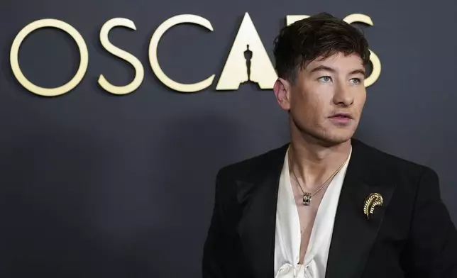 Barry Keoghan arrives at the 15th Governors Awards on Sunday, Nov. 17, 2024, at The Ray Dolby Ballroom in Los Angeles. (Photo by Jordan Strauss/Invision/AP)