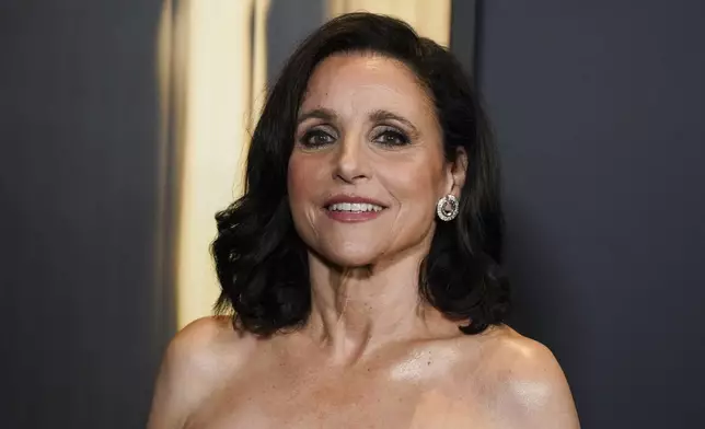 Julia Louis-Dreyfus arrives at the 15th Governors Awards on Sunday, Nov. 17, 2024, at The Ray Dolby Ballroom in Los Angeles. (Photo by Jordan Strauss/Invision/AP)