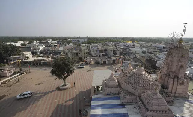 An aerial view of Dingucha village in Gandhinagar, India, Tuesday, Nov. 12, 2024. (AP Photo/Ajit Solanki)