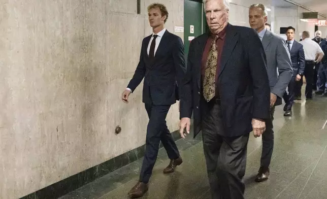 Daniel Penny arrives at the court after break in New York, Monday, Nov. 18, 2024. (AP Photo/Yuki Iwamura)