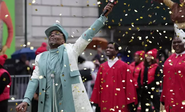 Billy Porter performs during the Macy's Thanksgiving Day Parade on Thursday, Nov. 28, 2024, in New York. (Photo by Charles Sykes/Invision/AP)