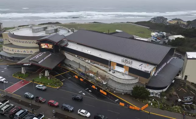 The Chinook Winds Casino Resort is seen on Saturday, Nov. 16, 2024, in Lincoln City, Ore. (AP Photo/Jenny Kane)