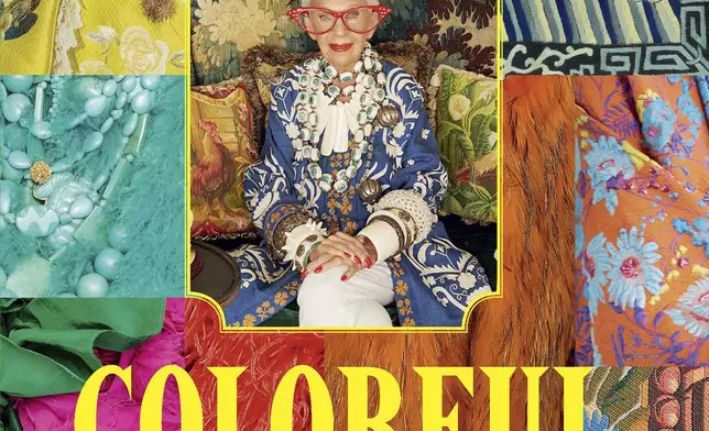 This photo shows the cover of “Colorful,” by Iris Apfel. (Abrams via AP)