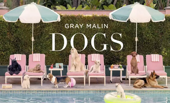 This photo shows the cover of “Gray Malin: Dogs” by Gray Malin. (Abrams Books via AP)