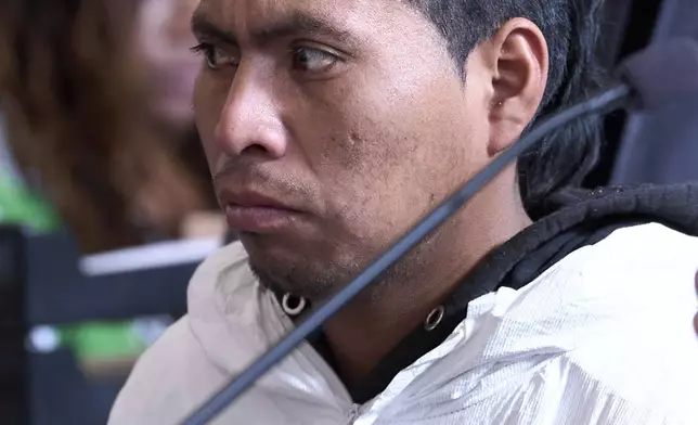 Sebastian Zapeta, accused of setting a woman on fire inside a subway train, appears in court in New York, on Tuesday, Dec. 24, 2024. (Curtis Means/Pool Photo via AP)