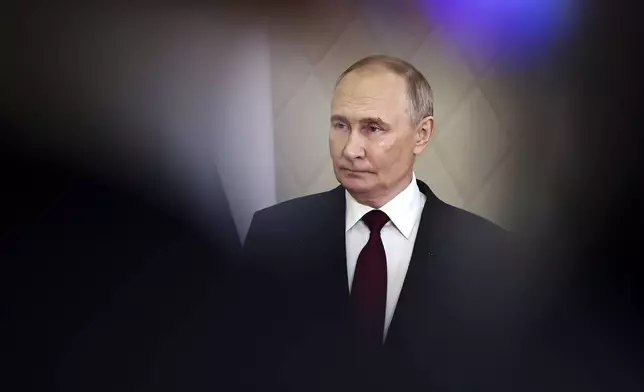 FILE - Russian President Vladimir Putin appears before the media after the summit of the Collective Security Treaty Organization in Astana, Kazakhstan, on Nov. 28, 2024. (Mikhail Tereshchenko, Sputnik, Kremlin Pool Photo via AP, File)