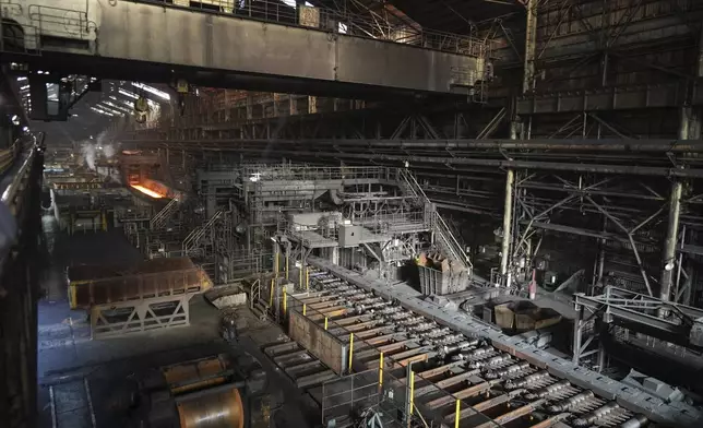 A hot rolling mill at Nippon Steel's Kashima Plant in Kashima, Japan on Friday, Dec. 6, 2024. (AP Photo/Ayaka McGill)