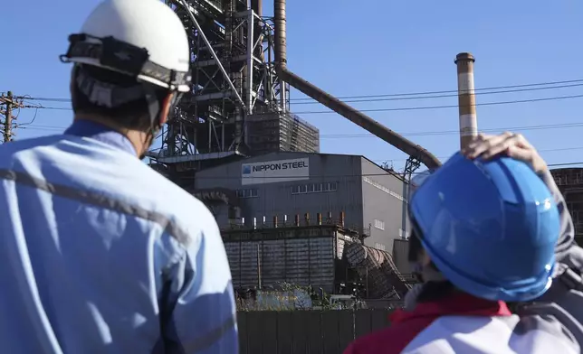 Exterior of Blast Furnace No. 1 at Nippon Steel's Kashima Plant in Kashima, Japan on Friday, Dec. 6, 2024. (AP Photo/Ayaka McGill)