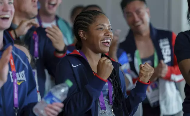 This image released by Amazon Content Services shows Ryan Destiny as Claressa Shields in a scene from "The Fire Inside." (Sabrina Lantos/Amazon Content Services via AP)