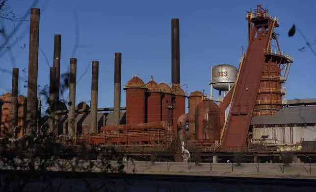 The Sloss Furnaces National Historic Landmark sits empty, Friday, Dec. 6, 2024, in Birmingham, Ala., nearly 100 years after the iron plant stopped using convict labor. (AP Photo/Carolyn Kaster)