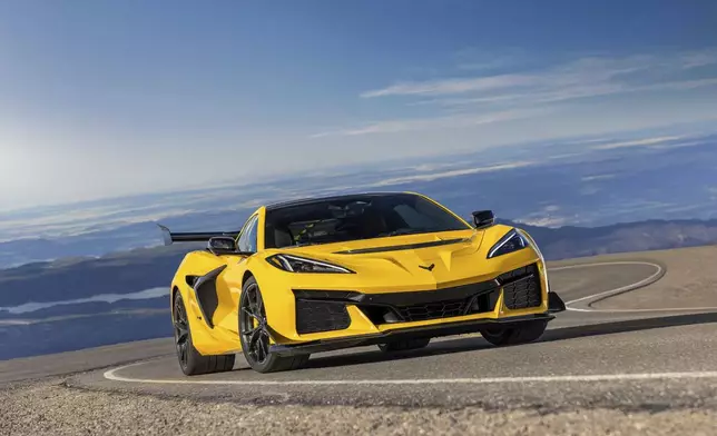 This photo provided by Chevrolet shows the 2025 Corvette ZR1. The new ZR1 is the most powerful and fastest production Corvette ever made. (Courtesy of General Motors via AP)