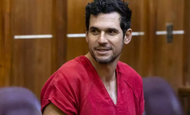 Oren Alexander, 37, attends his bond hearing after being charged with multiple state and federal crimes, including sex trafficking and rape, at the Richard E. Gerstein Justice Building on Friday, Dec. 13, 2024, in Miami. (Matias J. Ocner/Miami Herald via AP, Pool)