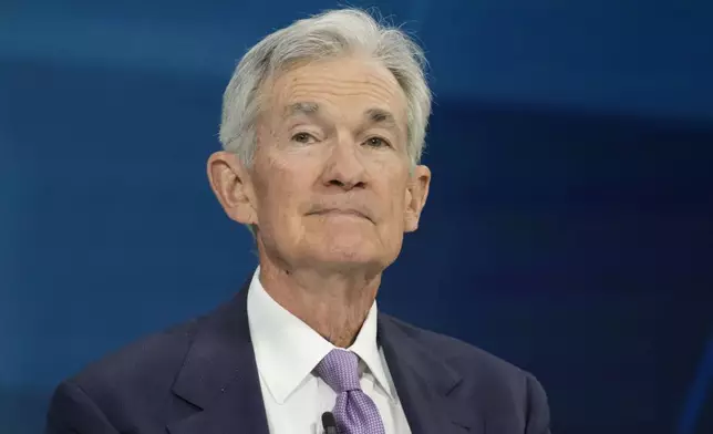 Federal Reserve chair Jerome Powell speaks at the DealBook Summit in New York, Wednesday, Dec. 4, 2024. (AP Photo/Seth Wenig)