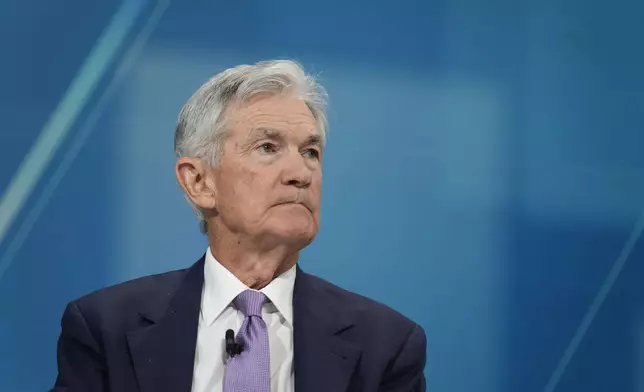 Federal Reserve chair Jerome Powell speaks at the DealBook Summit in New York, Wednesday, Dec. 4, 2024. (AP Photo/Seth Wenig)