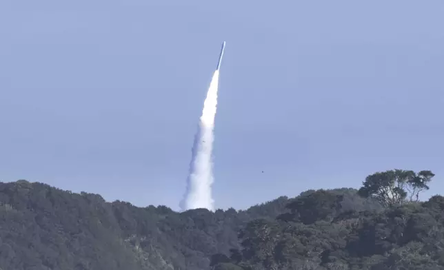 Space One's Kairos No. 2 rocket, carrying satellites, is launched from Space Port Kii in Kushimoto town, western Japan Wednesday, Dec. 18, 2024. (Kyodo News via AP)