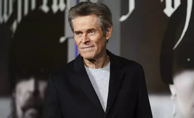 Willem Dafoe arrives at the premiere of "Nosferatu" on Thursday, Dec. 12, 2024, at TCL Chinese Theatre in Los Angeles. (Photo by Jordan Strauss/Invision/AP)