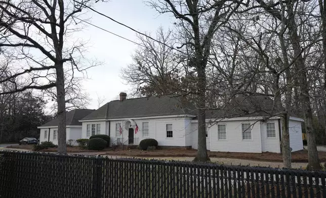 FILE - The home of former President Jimmy Carter in Plains, Ga., is pictured Tuesday, Feb. 21, 2023. (AP Photo/Steve Helber, File)