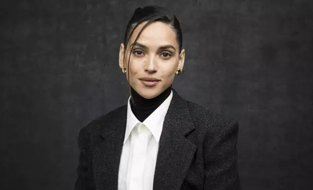 Adria Arjona poses for a portrait on Saturday, Nov. 16, 2024, in Los Angeles. Arjona has been named one of The Associated Press' Breakthrough Entertainers of 2024.(Photo by Willy Sanjuan/Invision/AP)