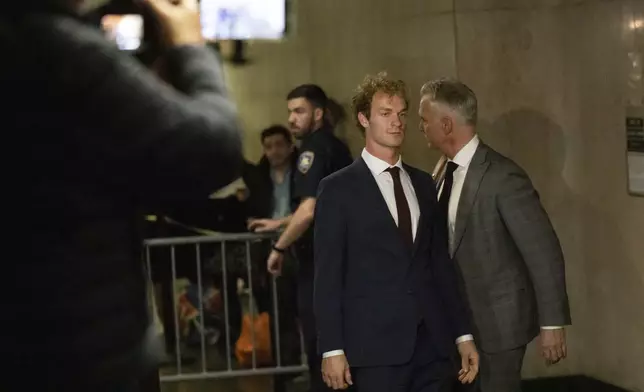 Daniel Penny leaves courtroom for a lunch break in New York, Tuesday, Dec. 3, 2024. (AP Photo/Yuki Iwamura)