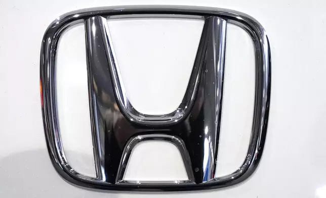 FILE - This is the Honda logo on a Honda automobile on display at the Pittsburgh International Auto Show in Pittsburgh, Feb. 15, 2024. (AP Photo/Gene J. Puskar, File)