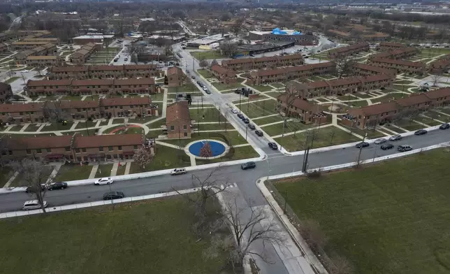 Altgeld Gardens, the far South Side Chicago Housing Authority community where the Chicago Transit Authority plans to expand the Red Line train route, is seen Thursday, Dec. 19, 2024, in Chicago. (AP Photo/Erin Hooley)