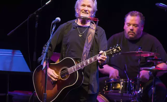 FILE - Kris Kristofferson performs in concert at The American Music Theatre, April 12, 2019, in Lancaster, Pa. (Photo by Owen Sweeney/Invision/AP, File)