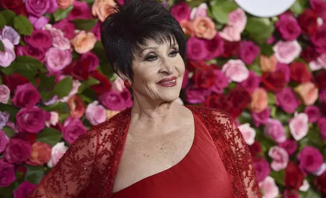 FILE - Chita Rivera arrives at the 72nd annual Tony Awards at Radio City Music Hall on June 10, 2018, in New York. (Evan Agostini/Invision/AP, File)