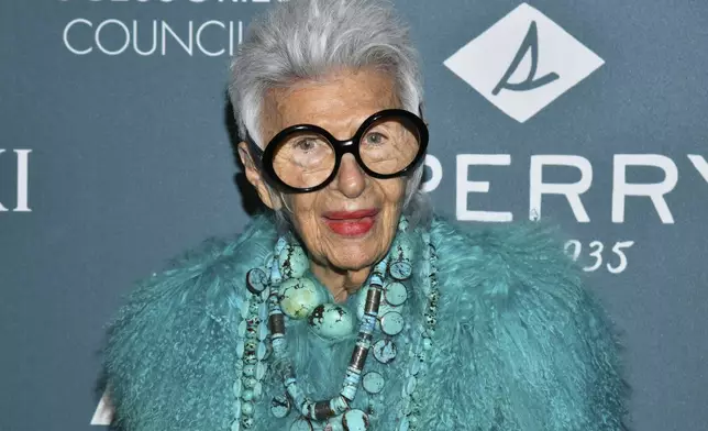 FILE - Iris Apfel appears the 22nd annual ACE Awards in New York on June 11, 2018. (Photo by Charles Sykes/Invision/AP, File)