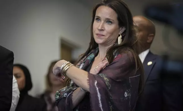 Ashley Biden, daughter of US President Joe Biden, visits Cleveland Clinic with her mother Jill Biden in Abu Dhabi, United Arab Emirates, Thursday, Dec. 5, 2024. (AP Photo/Altaf Qadri)