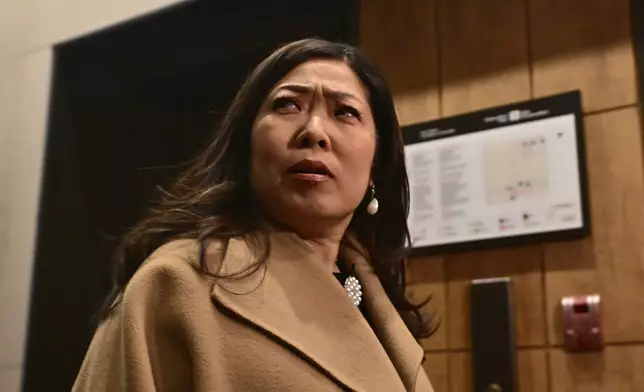Canada's Minister of Export Promotion, International Trade and Economic Development Mary Ng arrives for a national caucus meeting, in Ottawa, Ontario, Monday, Dec. 16, 2024. (Spencer Colby/The Canadian Press via AP)