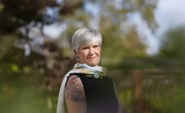 Marie Dageville poses for a portrait in San Carlos, Calif., Thursday, Nov. 14, 2024. (AP Photo/Jeff Chiu)