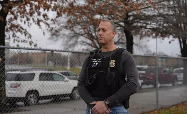 Kenneth Genalo, director of U.S. Immigration and Customs Enforcement's New York City field office, speaks during an interview with The Associated Press, Tuesday, Dec. 17, 2024, in the Bronx borough of New York. (AP Photo/Julia Demaree Nikhinson)