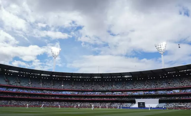 General view of play on the second day of the fourth cricket test between Australia and India at the Melbourne Cricket Ground, Melbourne, Australia, Friday, Dec. 27, 2024. (AP Photo/Asanka Brendon Ratnayake)