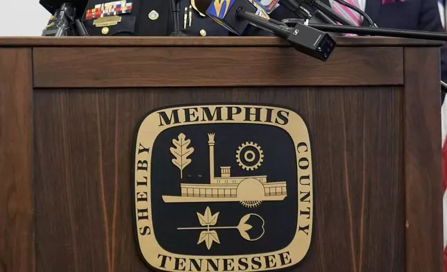 Memphis Police Chief Cerelyn "C.J." Davis speaks during a news conference Thursday, Dec. 5, 2024, in Memphis, Tenn. (AP Photo/George Walker IV)