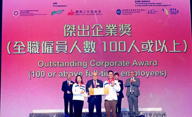 The Hong Kong Jockey Club was honoured with an Outstanding Corporate Award,Corporate &amp; Non-Commercial Organisation (Volunteer Hours) Top Ten Highest olunteer Hour, and Corporate &amp; Non-Commercial Organisation (Volunteer Hours)Gold Award.