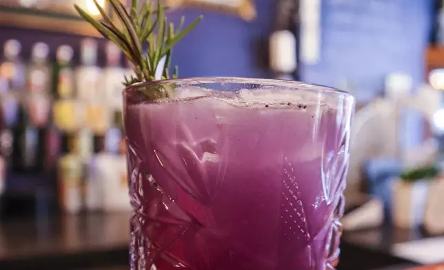 This image released by Hekate Cafe &amp; Elixir Lounge in New York shows their classic mocktail called The Healer. (Melissa Ulto/Hekate Cafe &amp; Elixir Lounge via AP)