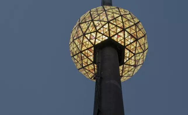 New Year's Eve preparations are underway in Times Square in New York, Monday, Dec. 30, 2024. (AP Photo/Ted Shaffrey)