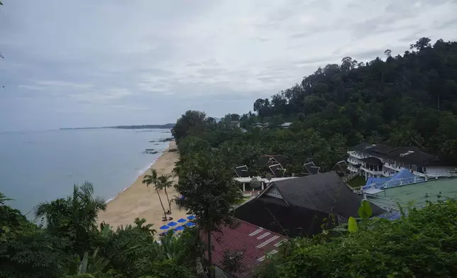 An area view Khao Lak beach, where tsunami hit 2004, Takuapa district of Phang Nga province, southern Thailand, Tuesday, Dec. 10, 2024. (AP Photo/Sakchai Lalit)