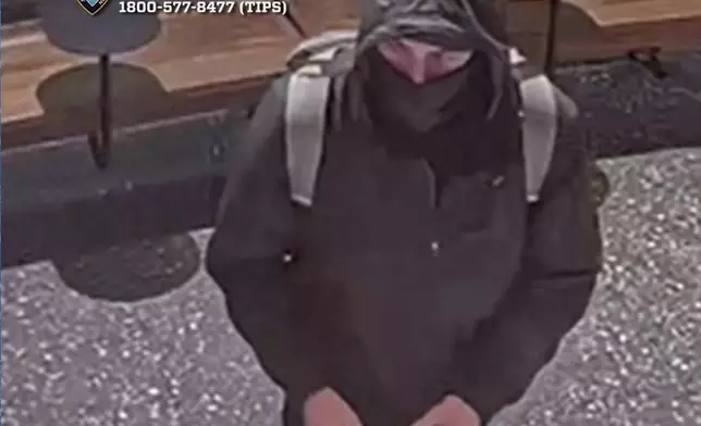 This image provided by the New York City Police Department shows the suspect sought in the the killing of UnitedHealthcare CEO Brian Thompson outside a Manhattan hotel where the health insurer was holding an investor conference, Wednesday, Dec. 4, 2024. (New York City Police Department via AP)