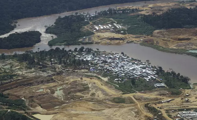 Deforestation is visible near the Muchacha mine in September 2022 near the Okapi Wildlife Reserve in Congo. (AP Photo)