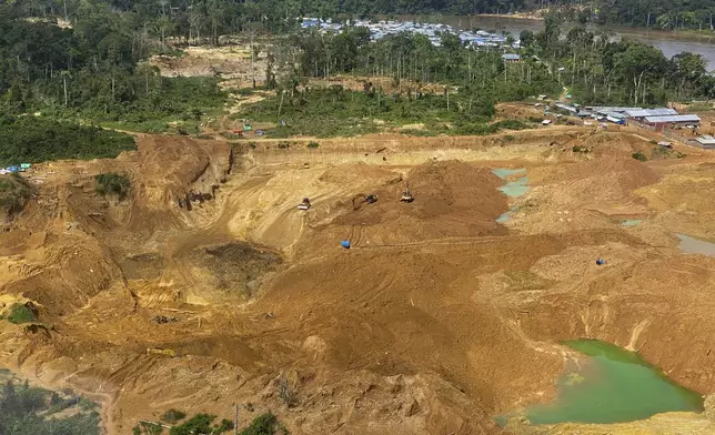 Deforestation is visible near the Muchacha mine in November 2020, near the Okapi Wildlife Reserve in Congo. (AP Photo)