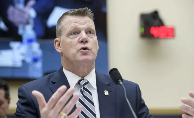 Secret Service Acting Director Ronald L. Rowe Jr. testifies during a House Task Force hearing on the Secret Service's security failures during the attempted assassinations of President-elect Donald Trump in Butler, Pa., on July 13, 2024, and West Palm Beach, Fla, on Sept. 15, 2024, on Capitol Hill, Thursday, Dec. 5, 2024, in Washington. (AP Photo/Rod Lamkey, Jr.)