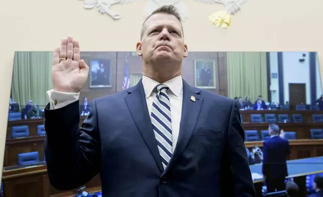 Secret Service Acting Director Ronald L. Rowe Jr. is sworn in during a House Task Force hearing on the Secret Service's security failures during the attempted assassinations of President-elect Donald Trump in Butler, Pa., on July 13, 2024, and West Palm Beach, Fla, on Sept. 15, 2024, on Capitol Hill, Thursday, Dec. 5, 2024, in Washington. (AP Photo/Rod Lamkey, Jr.)