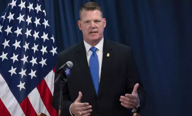 FILE - Ronald Rowe, acting director of the U.S. Secret Service, speaks to reporters at the agency's headquarters in Washington, Sept. 20, 2024. (AP Photo/Ben Curtis, Pool, File)