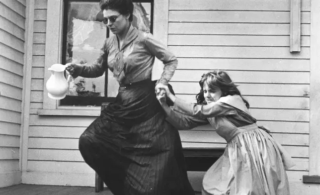 This image released by the Library of Congress shows Anne Bancroft, left, and Patty Duke in a scene from the 1962 film "The Miracle Worker." (AmazonMGM/Library of Congress via AP)