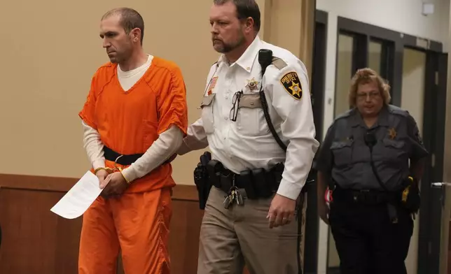 Ryan Borgwardt appears in a Green Lake County courtroom Wednesday, Dec. 11, 2024, in Green Lake. (AP Photo/Morry Gash)