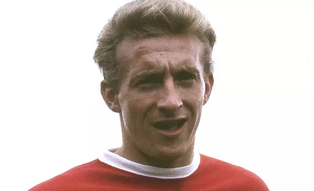 FILE - Scottish footballer Denis Law, who plays for Manchester United, is pictured in London in 1962. (AP Photo/File)